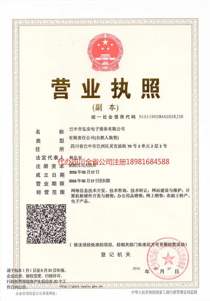 内江市内江市宏安电子商务有限公司